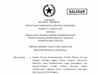 PP Nomor 41 Tahun 2020 Tidak Kurangi Independensi KPK