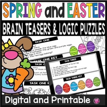This set includes 20 DIGITAL and PRINTABLE problem-solving math tasks perfect for higher-level problem-solving skills and critical thinking. These spring holiday logic puzzles and games give students practice solving word problems using and hands-on manipulatives and math tasks.