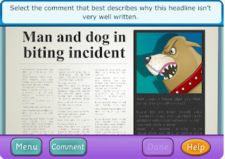 http://www.funenglishgames.com/writinggames/newspaper.html