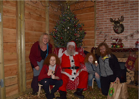 Family visit with Santa Cockfields Farm Christmas Experience