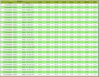 jadwal imsak dan berbuka wilayah palembang