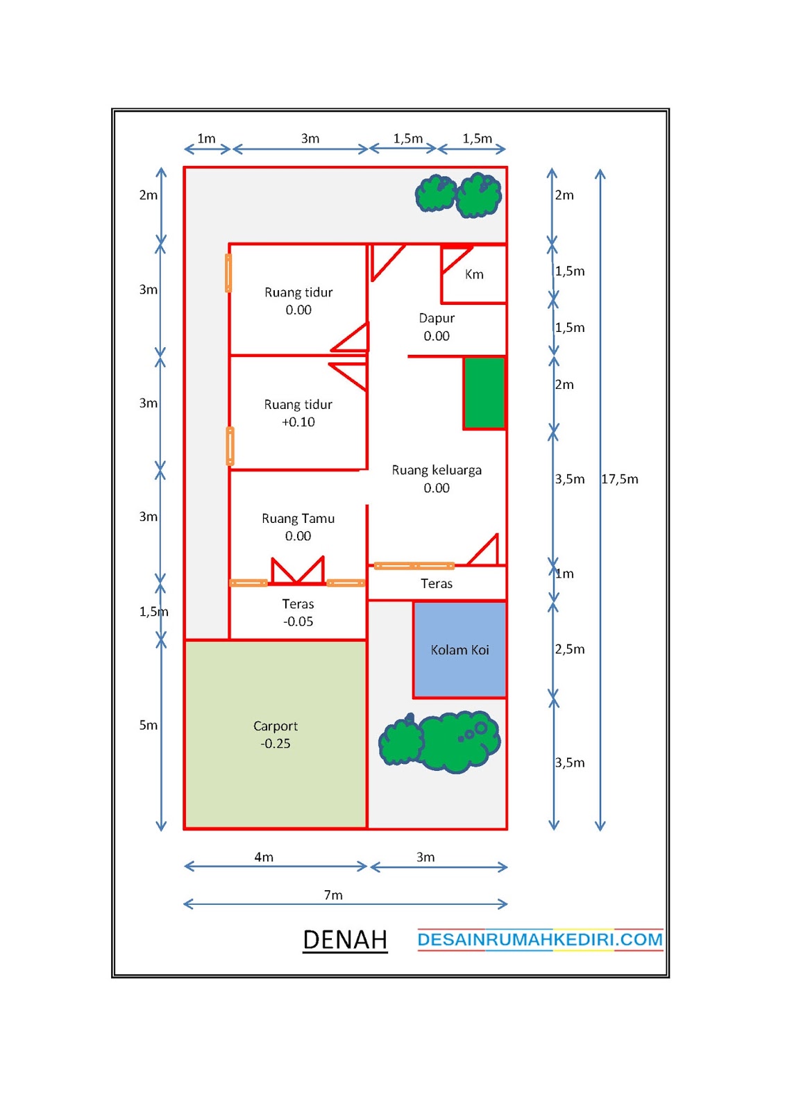 Contoh Gambar Denah Rumah Ke Sekolah Desain Rumah