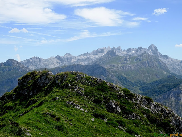 al fondo Picos de Europa