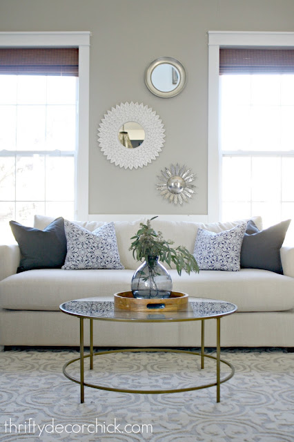 Round glass coffee table