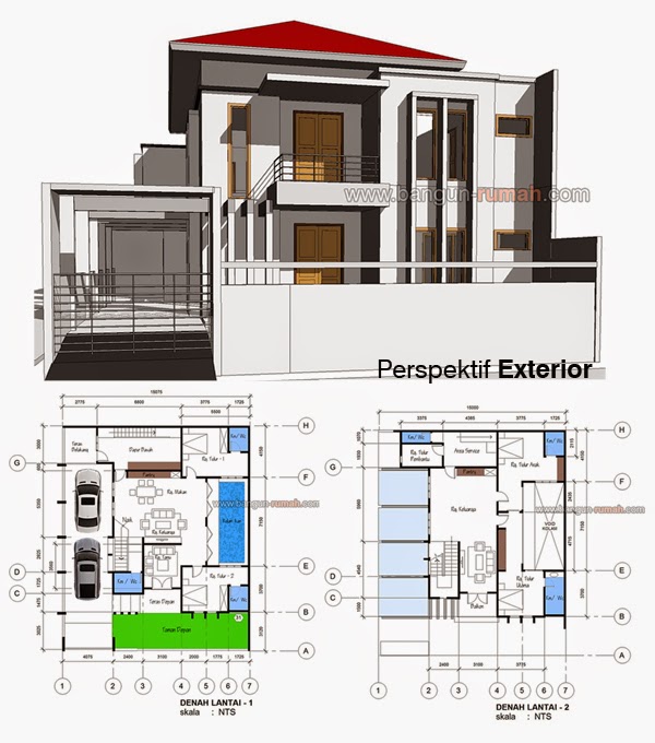  Desain Rumah Minimalis 2 Lantai 9 X 15  Foto Desain  Rumah  