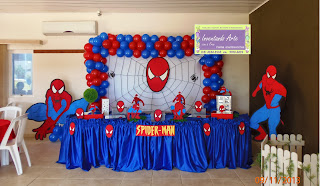 festa decoração homem aranha