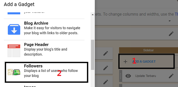 Cara Menambahkan Tombol Ikuti Blog dengan Widget Follower Blogger