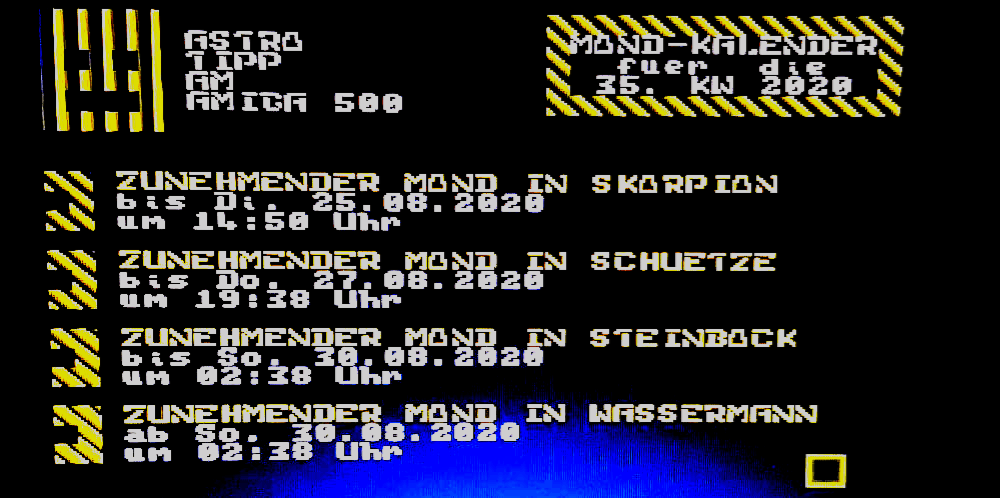 Mondkalender am ZX Spectrum und ZX Printer