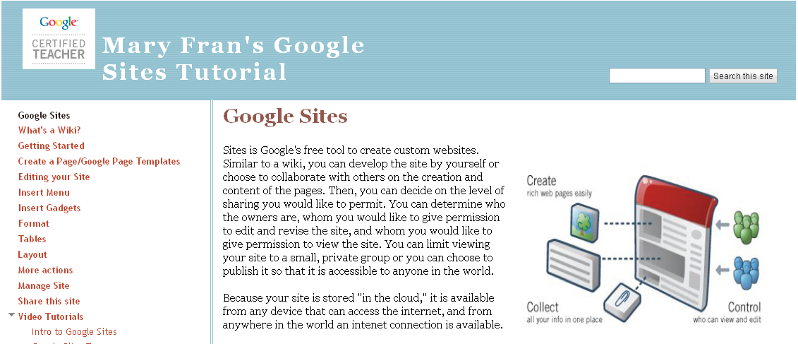 Great Tutorial on Google Sites