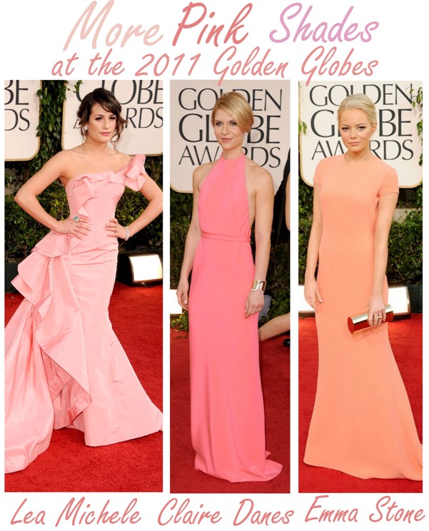 Shades of Pink on the Golden Globes Red Carpet
