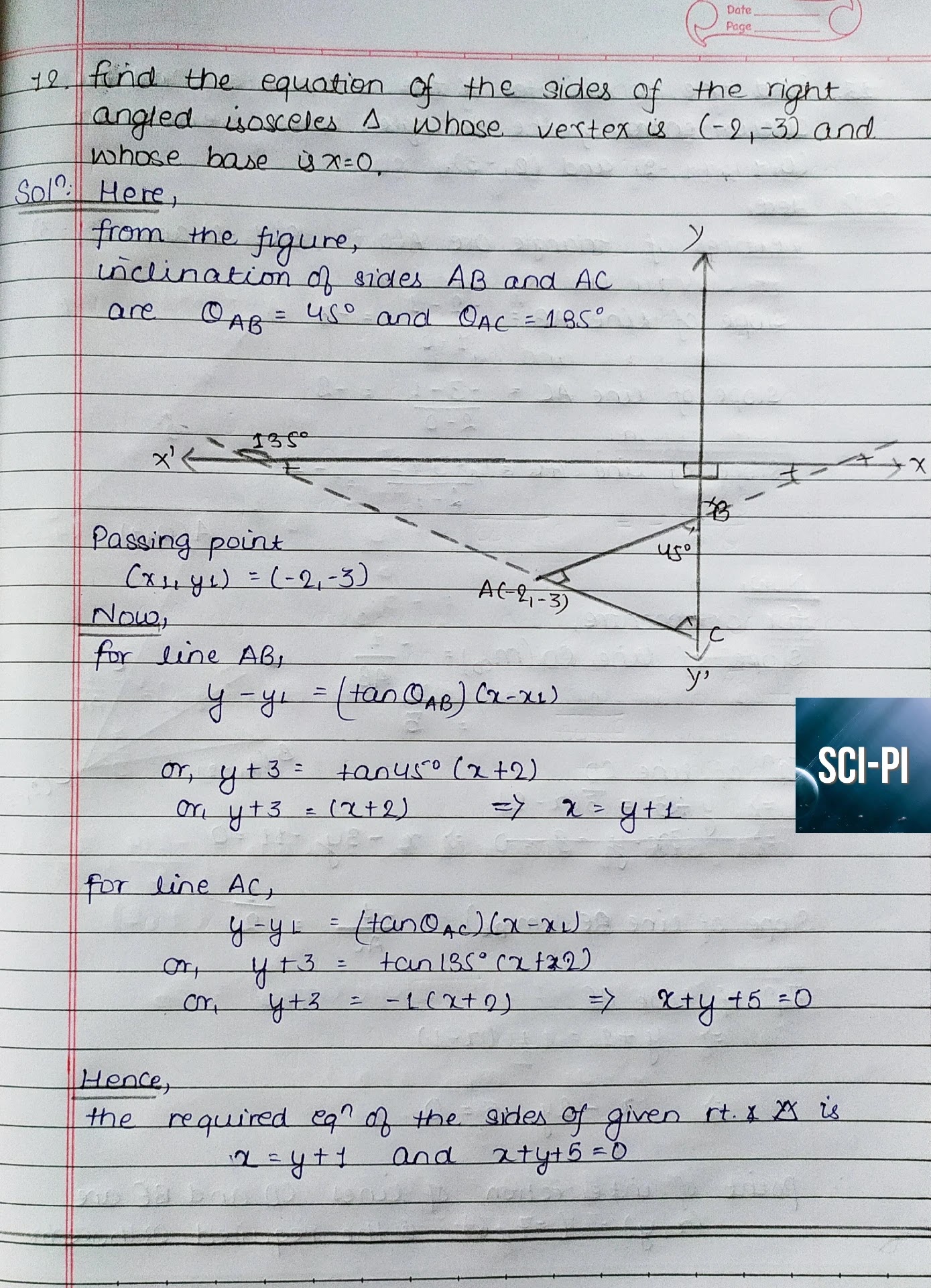 Grade 11 Analytical Geometry Exercise 1 Solutions | Basic Mathematics Grade XI by Sukunda Pustak Bhawan