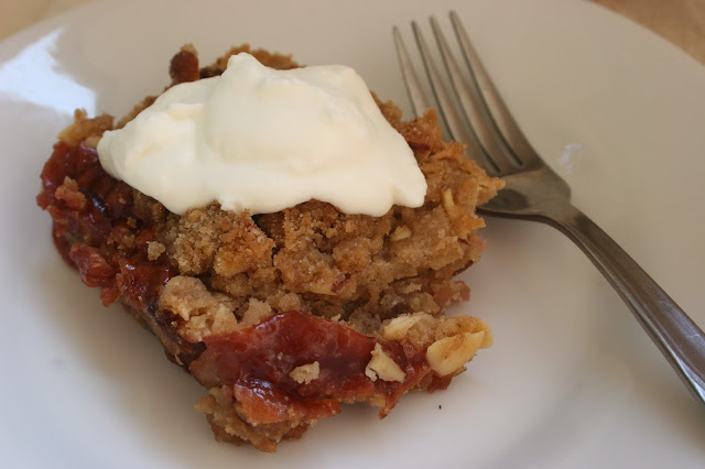 Plum-Cherry Crumble