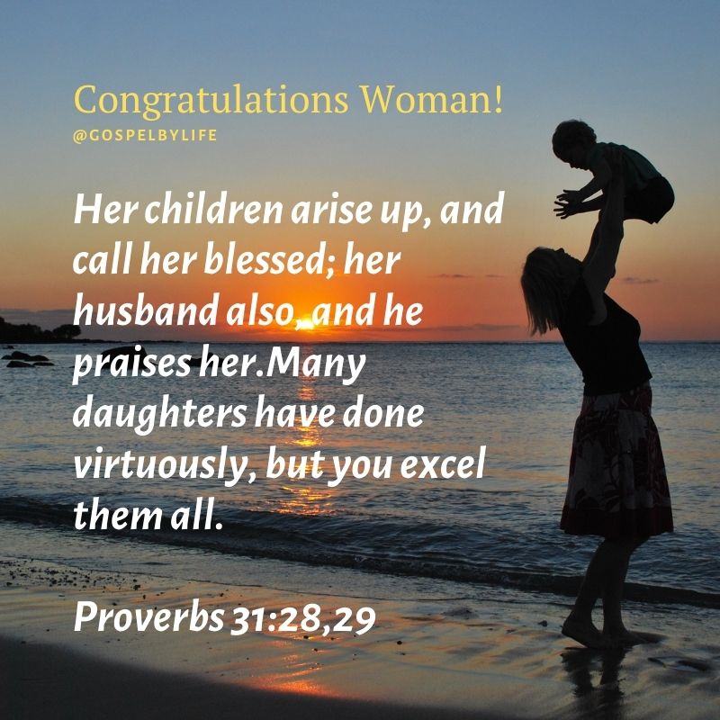 Biblical Image Congratulations Woman on her Day
