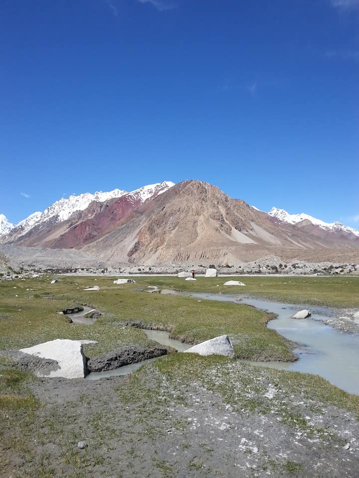 Yashkuk Yaz glacier. Baba Gundi shrine Chipurson valley. Baba Gundi trek. glacier in Chipurson valley. High Mountain Valley Gilgit Baltistan