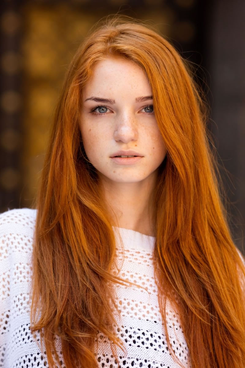 beautiful long red hair