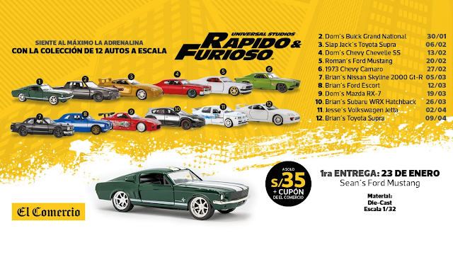 coleccion rapido y furioso 3 1:32 el comercio