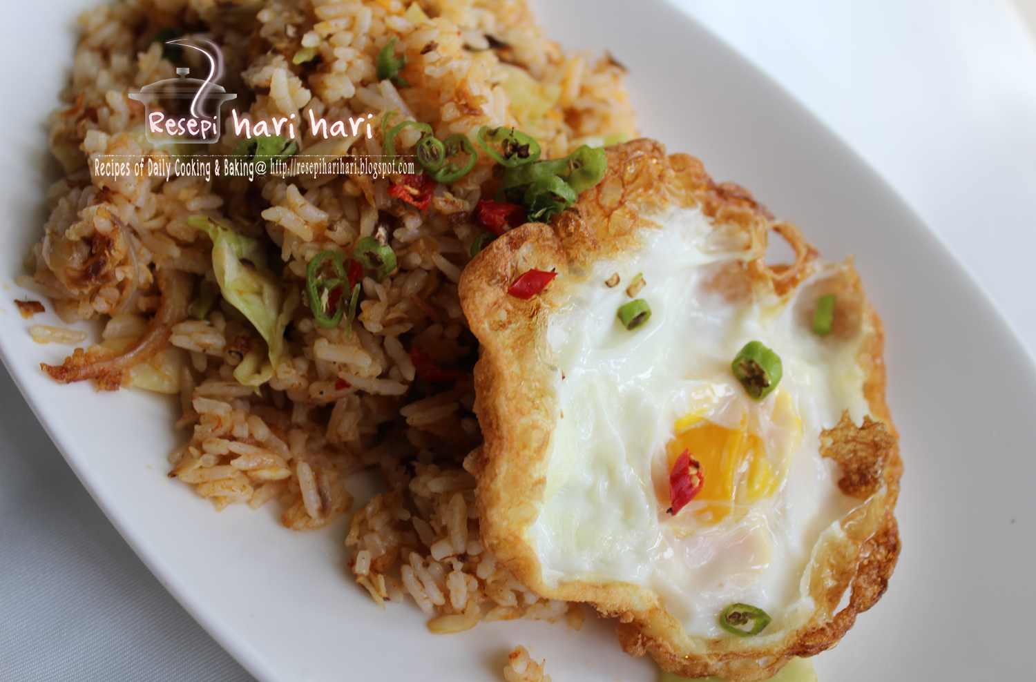 Recipes of Daily Cooking and Baking : Nasi Goreng Ikan Bawal