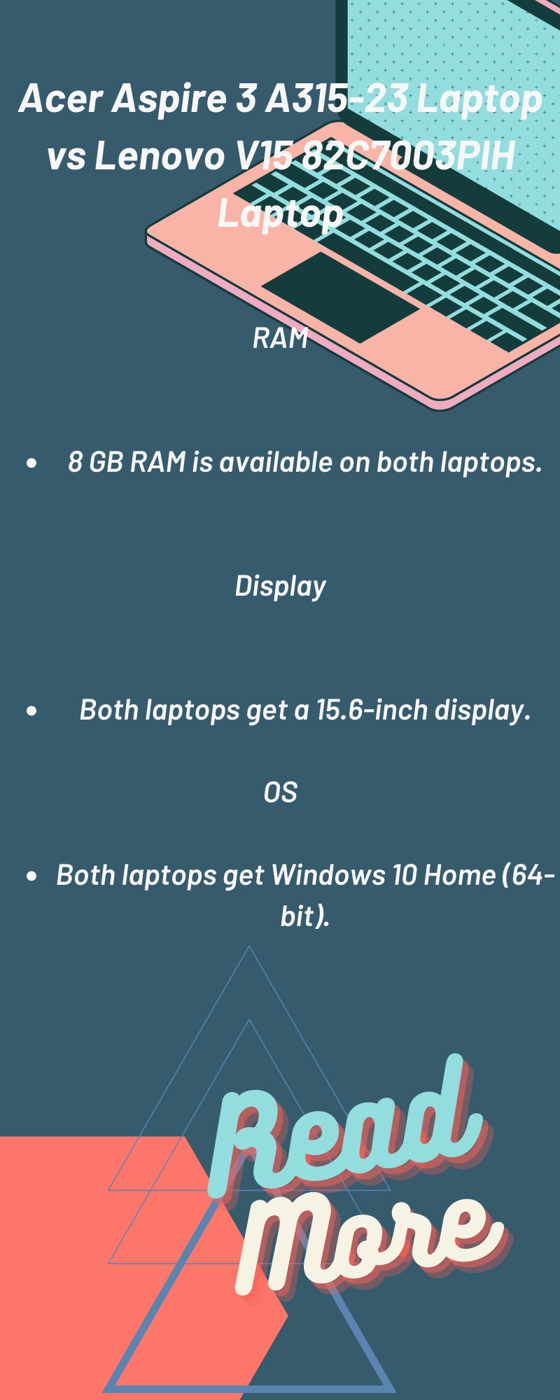 Acer Aspire 3 A315-23 Laptop vs Lenovo V15 82C7003PIH Laptop