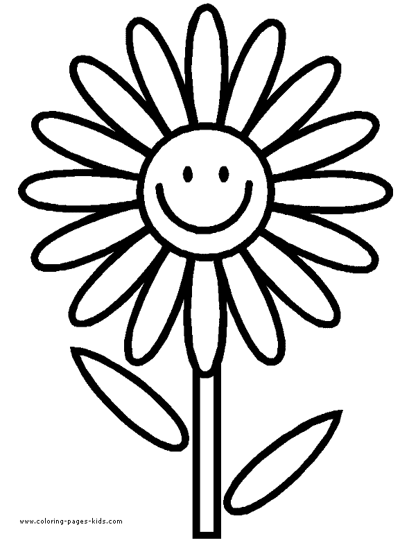 Flower Coloring Pages For Kids 7