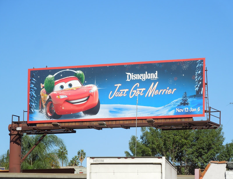 Disneyland Just Got Merrier Cars billboard