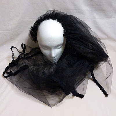 Tiered black veil