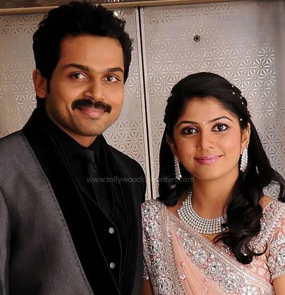 Karthi and his wife: