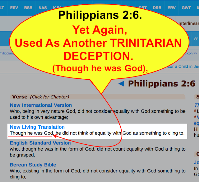 Philippians 2:6. Yet Again Used As Another TRINITARIAN DECEPTION and misunderstanding.