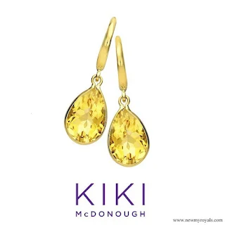 Kate Middleton Kiki McDonough Citrine Pear Drop Earrings