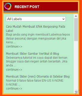 Cara Terbaru Membuat Recent Post (Artikel Terbaru) di Sidebar Blog