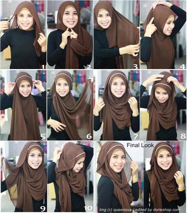 blogger me tutorial  hijab  simple  