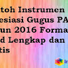 Contoh Instrumen Apresiasi Gugus Paud Tahun 2016 Format Word Lengkap
Dan Gratis
