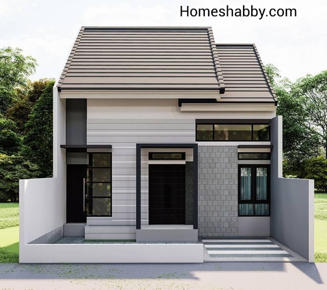 Desain Dan Denah Rumah Minimalis Ukuran 8 X 15 M Dengan Kombinasi Batu Alam Dan Woodplank Semakin Indah Homeshabbycom Design Home Plans
