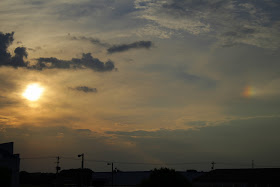 small rainbow near the sun