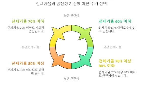 전세가율과 안전성 기준에 따른 주택 선택