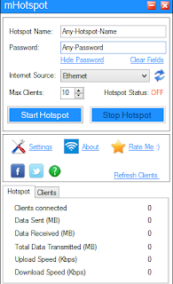 Choose your own Hotspot Name & Password.  