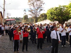 A chegada ao Centro da Cidade. Praça Padre Júlio Maria