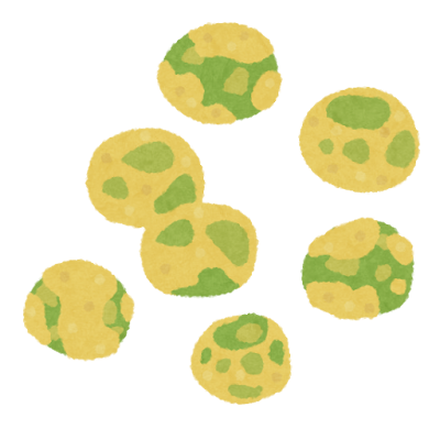 豆菓子のイラスト（緑）