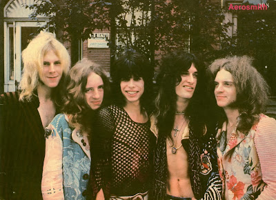 Aerosmith 1973 Tom Hamilton Brad Whitford Steven Tyler Joe Perry Joey Kramer