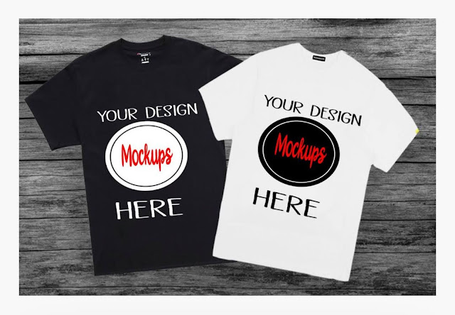 A screenshot of a T shirt design mock up form Design Bundles website.