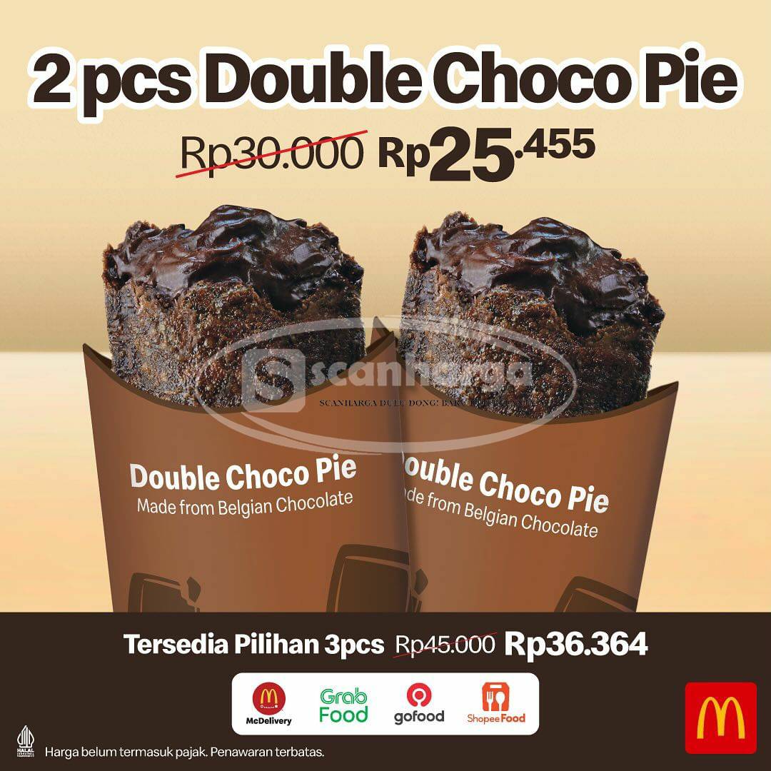 Promo McDonald's Double Choco Pie Beli 2 Pcs Hanya Rp. 25.455*