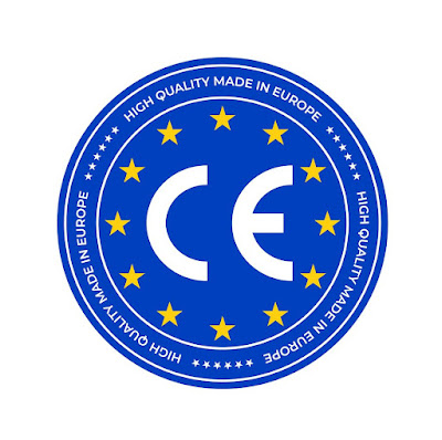 CE marking label or European Conformity certification mark in hindi