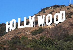 The famous Hollywood sign