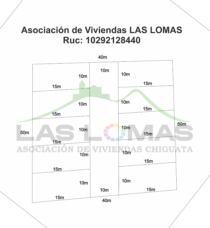 Asociacionde Viviendas las Lomas Condominio de 10 lotes de 150 m2