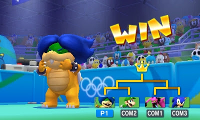 Ludwig Von Koopa Table Tennis win victory screen tournament Mario & Sonic at the Rio 2016 Olympic Games 3DS