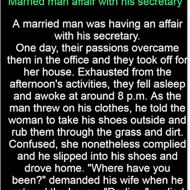 Married man affair with his secretary