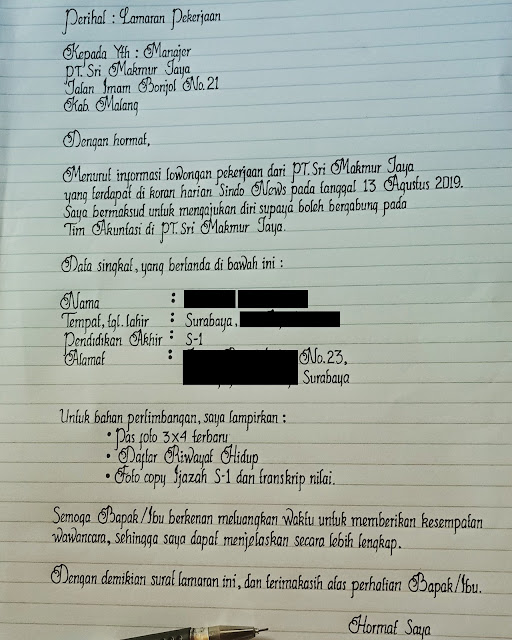 Contoh Surat Lamaran Kerja Di Airasia