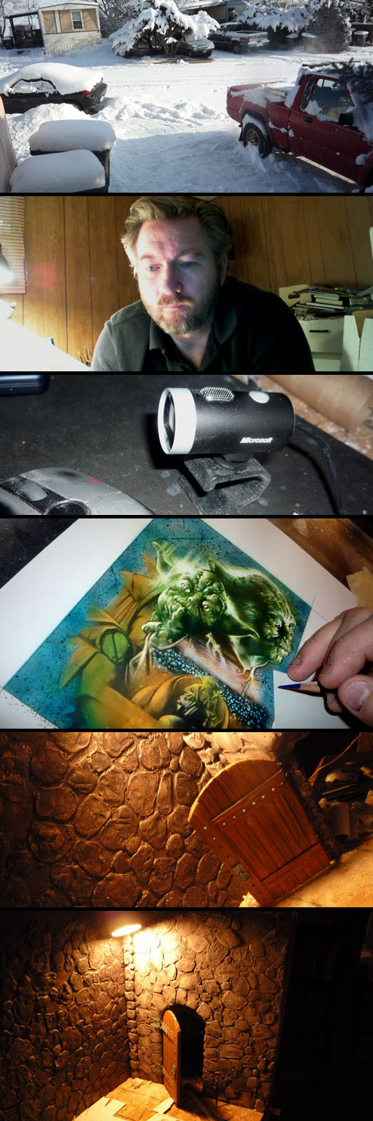 Blizzard, Jeff Lafferty, Lifecam, Yoda Painting and Stop Motion Model By Jeff Lafferty