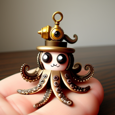 Steampunk Octopus Statue Miniature 3D amazingwallpapersa blogspot com (32