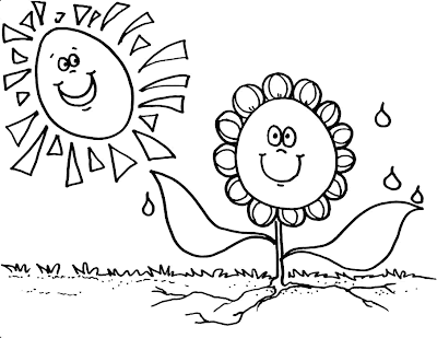 kindergarten coloring pages flower