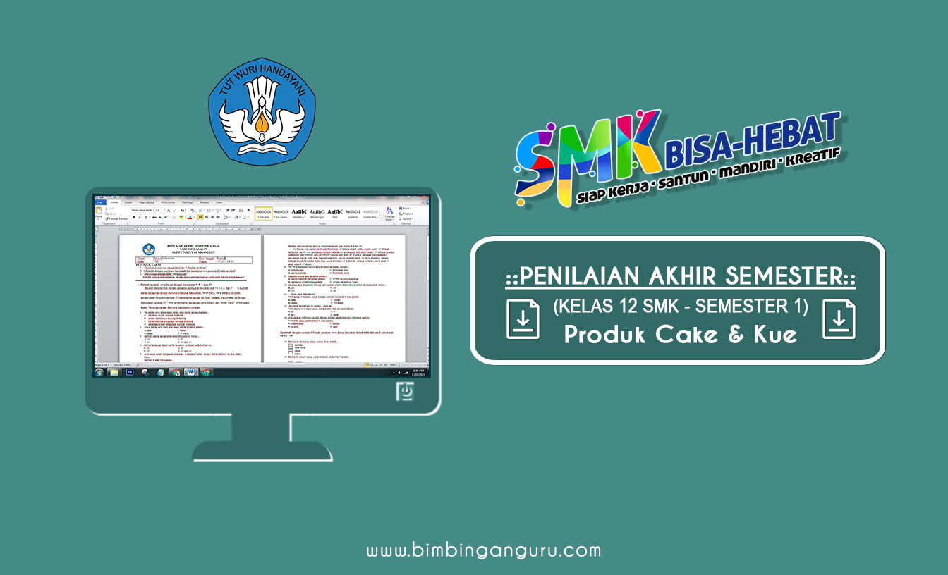 Contoh Soal PAS Produk Cake dan Kue Indonesia Kelas XII SMK TP 2022/2023 Semester 1